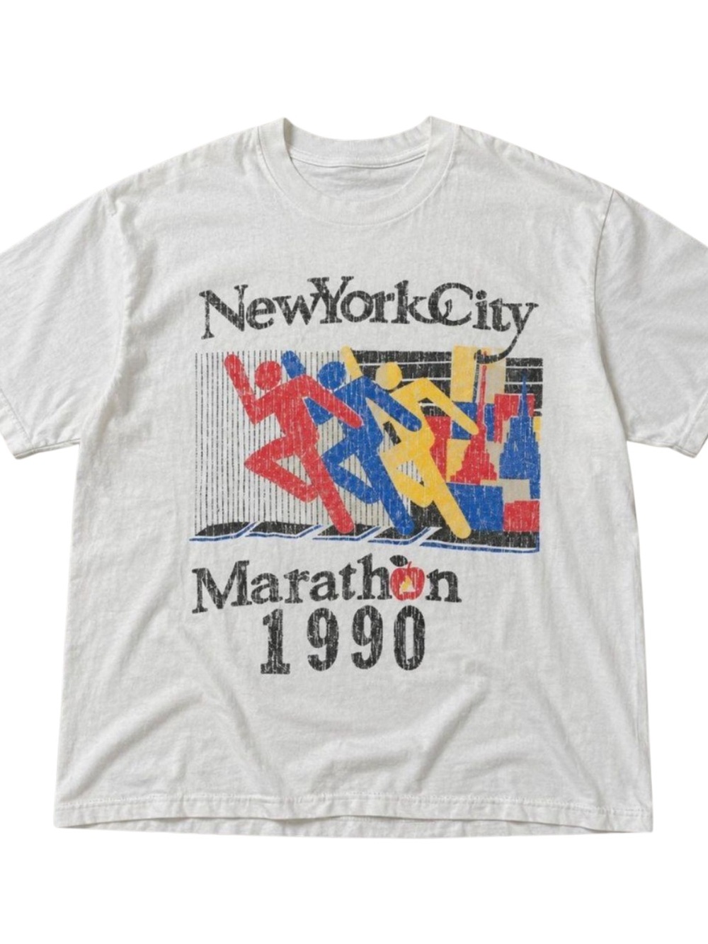 Gildan White New York City Marathon 1990 Graphic Tee, Gift For Her, For Him